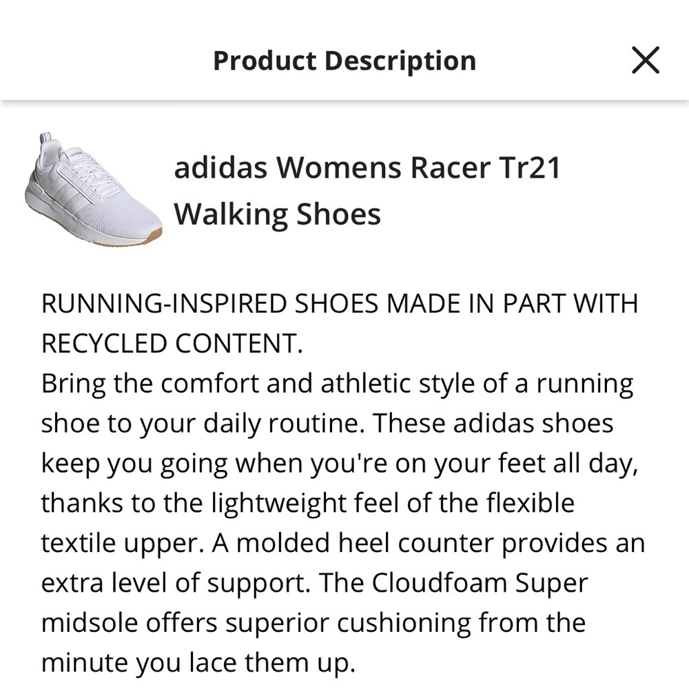Adidas White Racer - Picture 6 of 8